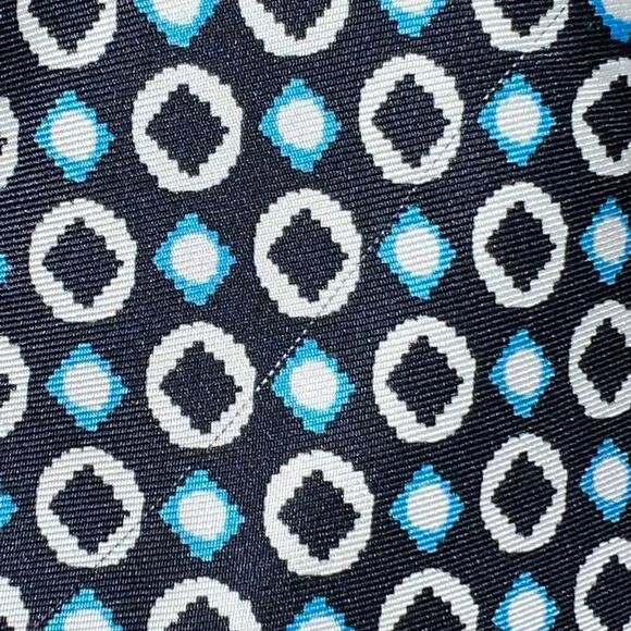 Vera Bradley for Baekgaard Mod Blue Men's Neck Tie 100% Sillk Classic EUC - Picture 4 of 4